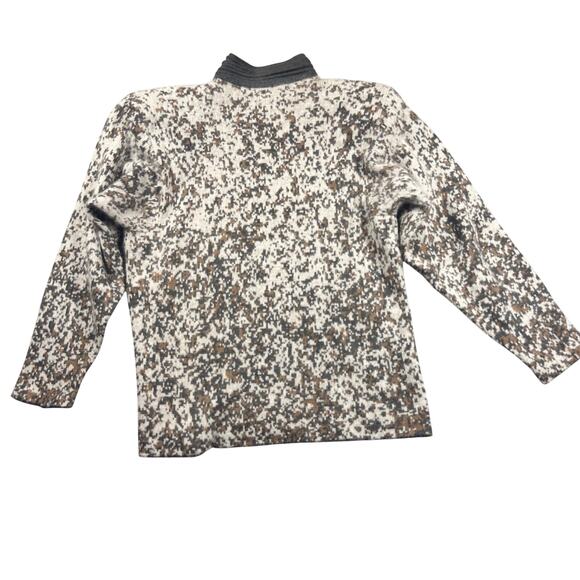 St. John Olive Cream Mock Neck Sweater Large - Picture 5 of 6